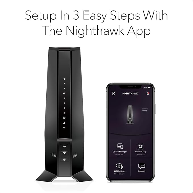 NETGEAR Nighthawk Modem Router Combo DOCSIS 3.1 Cable Modem and WiFi 6 Router - Image 5