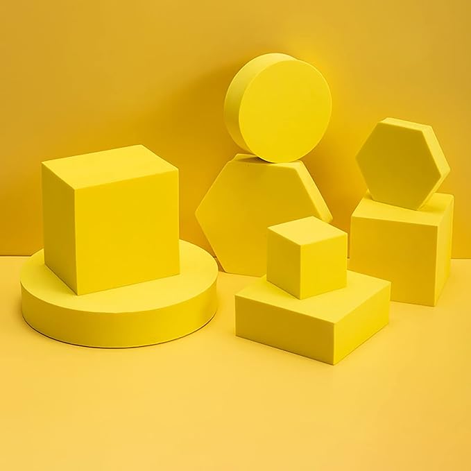 8PCS Geometric Cube Photo Props Set, Hard Foam Photography Background Props by Yiemoge