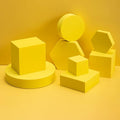 8PCS Geometric Cube Photo Props Set, Hard Foam Photography Background Props by Yiemoge