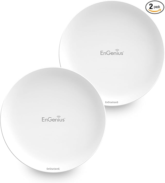 EnGenius Wi-Fi 6 5GHz 1, 200 Mbps, 2x2 Outdoor Wireless Bridge, 26 dBm by EnGenius