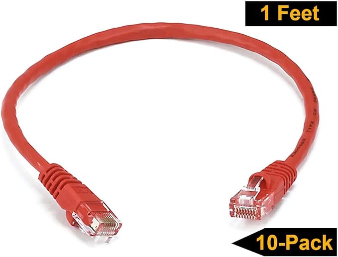 iMBAPrice - 7ft Cat5e Network Ethernet Patch Cable - Red - Image 2