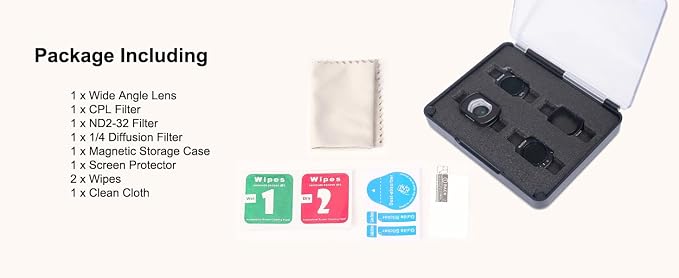 4-Pack Magnetic Filter Set for DJI Osmo Pocket 4/3, Includes ND2-32 Variable ND - Image 9