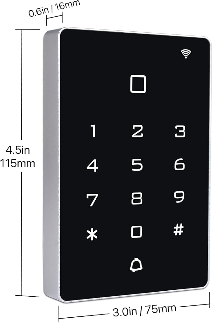 Wireless WiFi Access Control Keypad, Backlight Door Access Control System + - Image 5