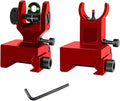 Fiber Optic Flip Up Iron Sights Picatinny Rail Mounted Front and Rear Backup by TPO