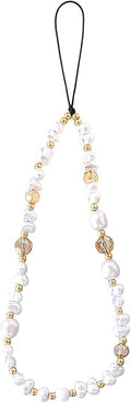Beaded Phone Charm Lanyard Strap Girly Style Fixed Beads Pearl Lanyards by Staqlo