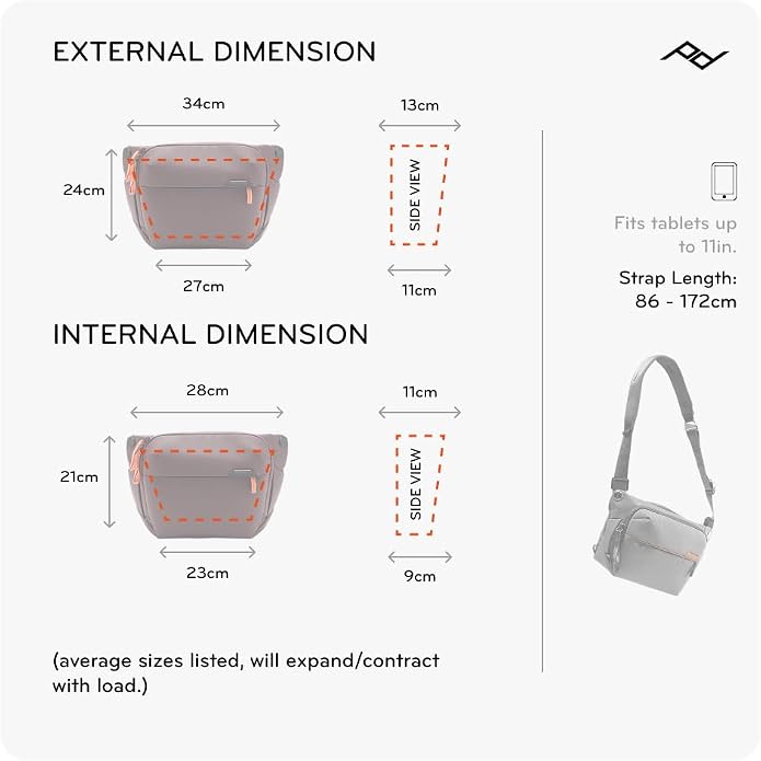 Peak Design Everyday Sling 6L, Padded Adjustable Shoulder Strap - Image 7