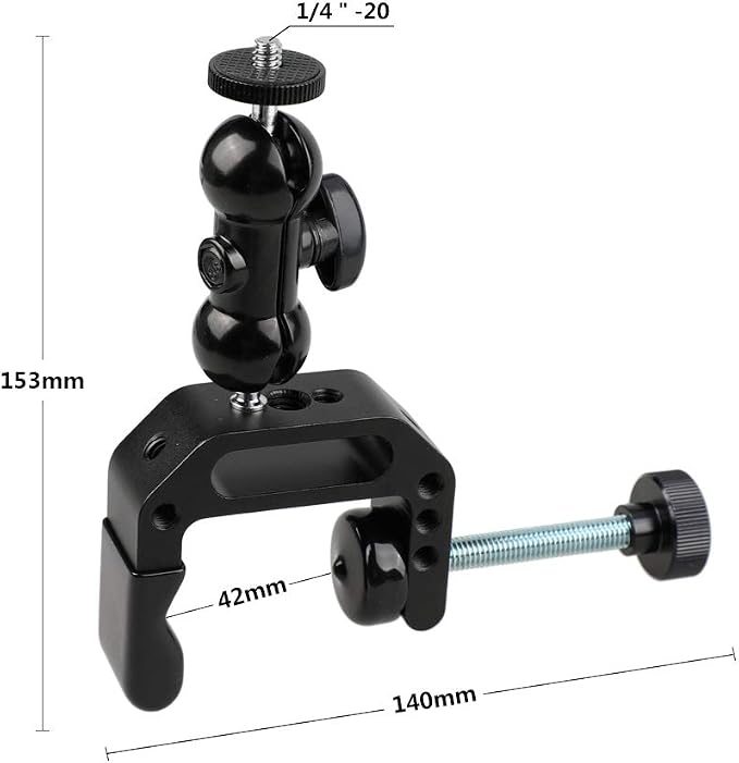 CAMVATE Camera Clamp Mount for DSLR Camera Led Video Light and Binoculars - Image 2