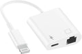 2 in 1 Lightning to RJ45 Ethernet LAN Network Adapter by esbeecables