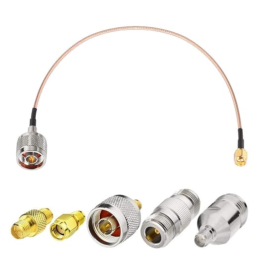 SUPERBAT SMA Male to N Male RF Coaxial Coax Cable 12inches + 5pcs RF Coax by SUPERBAT
