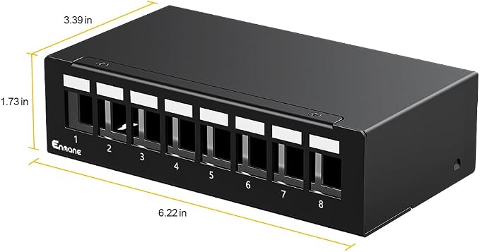 Patch Panel 8 Port Blank Keystone Patch Panel STP&UTP Compatible - Image 4