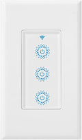 Nexete Smart Triple Light Switch, Remote Voice Control, Compatible by Nexete