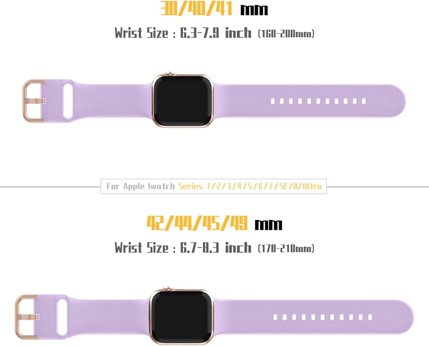 Sport Band Compatible with Apple Watch Bands 49mm 46mm 45mm 44mm 42mm 41mm 40mm - Image 7