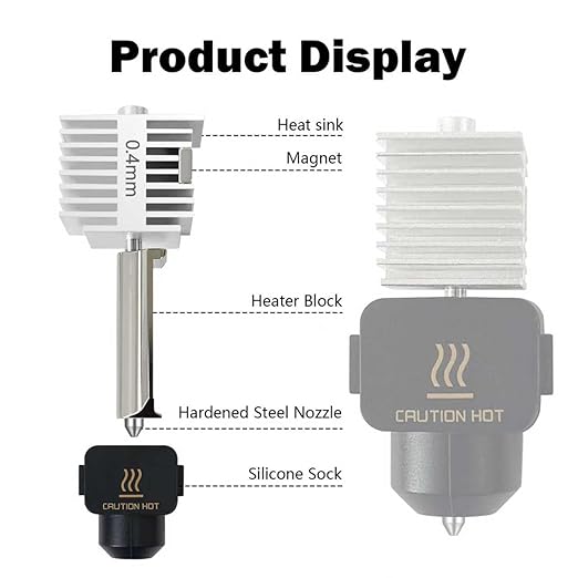 HzdaDeve 2 Pack A1 Mini/A1/A2L Hotend Print Head Hot End Kit Extruder Upgrade - Image 3