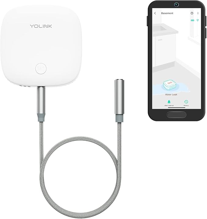 YoLink Water Leak Sensor 2, 1/4 Mile World's Longest Range Smart Home Water by YoLink