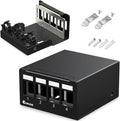 4 Port Patch Panel Blank Keystone Patch Panel UTP&STP Compatible by Enmane
