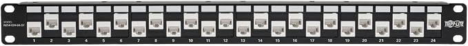 TRIPP LITE 24-Port Cat6a Cat6 Cat5e Feed-Through Patch Panel Offset w/Cable - Image 3