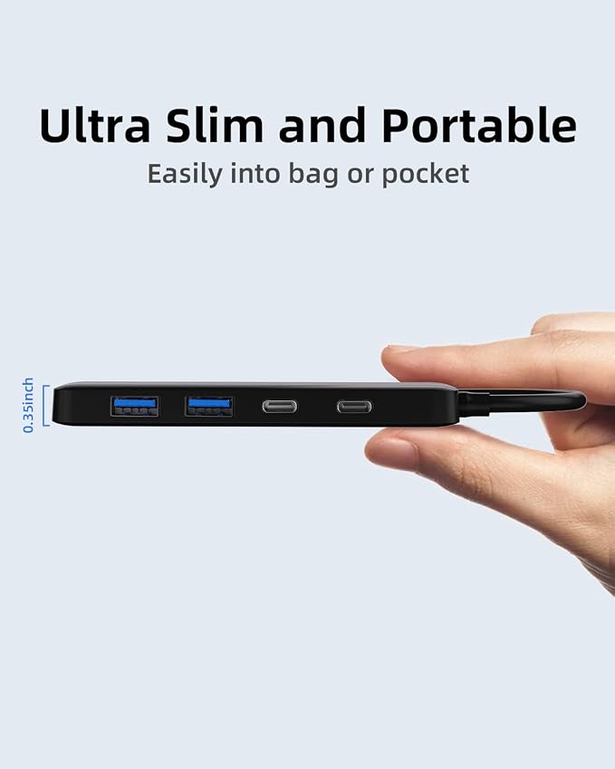 Dual USB C USB A 3.0 Hub: USB Hub 4 Ports - Image 7