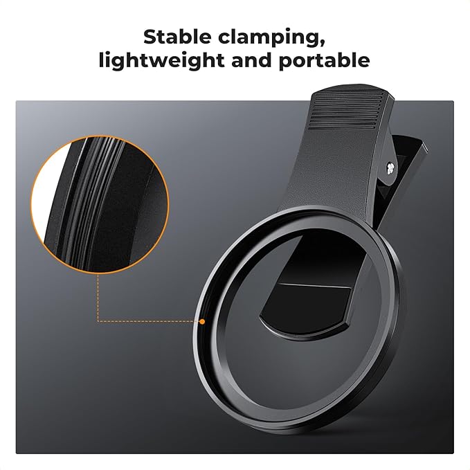 K&F Concept 67mm Thread Clip for Smart Phone, Large Caliber Phone Filter Adapter - Image 5