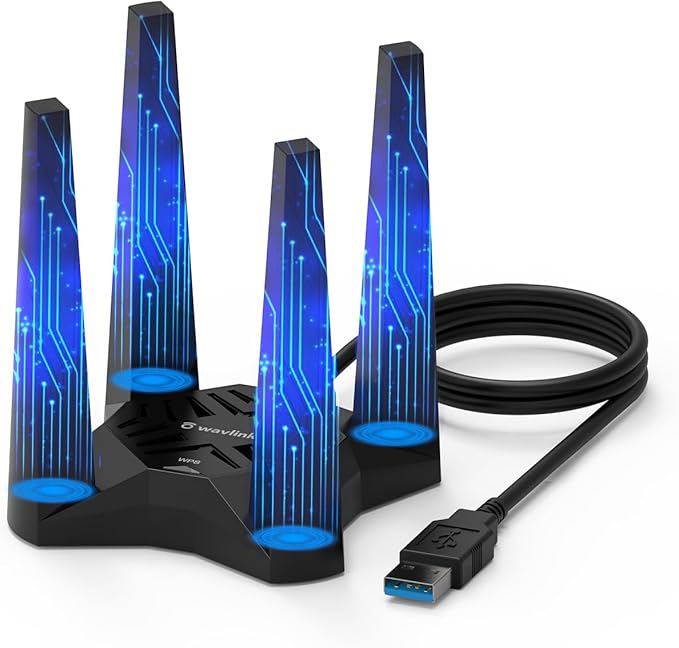 WAVLINK AX1800 USB WiFi 6 Adapter, Dual Band 5GHz/2.4GHz USB 3.0 WiFi Adapter by WAVLINK%C2%AE