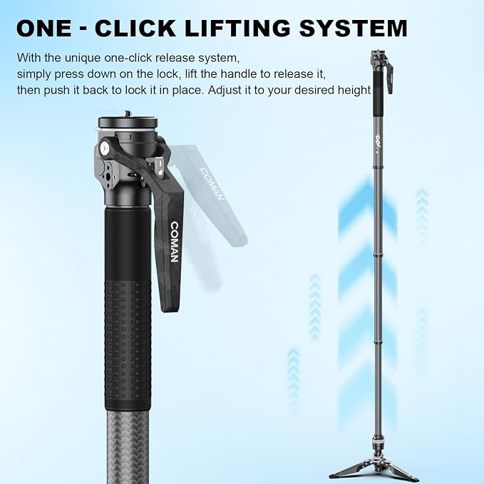 COMAN M1 62.8" Carbon Fiber Monopod - Image 2