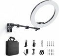 18 Inch Ring Light with Wall Mount Stand, Bi-Color LCD Display 55W 3000-5800K by Pixel
