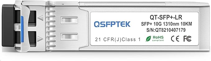 QSFPTEK 10G SFP+ LR Module, 10GBASE-LR Mini Gbic SFP SMF 1310nm 10km DDM LC - Image 2