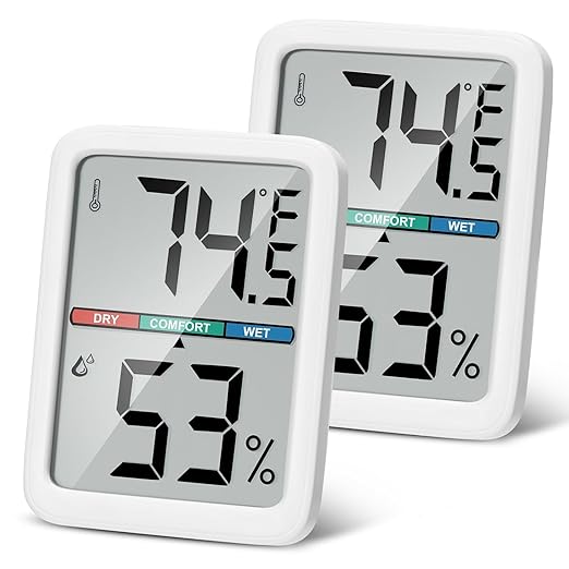 Digital Thermometer Hygrometer, Large LCD Screen Room Thermometer Temperature by Thlevel