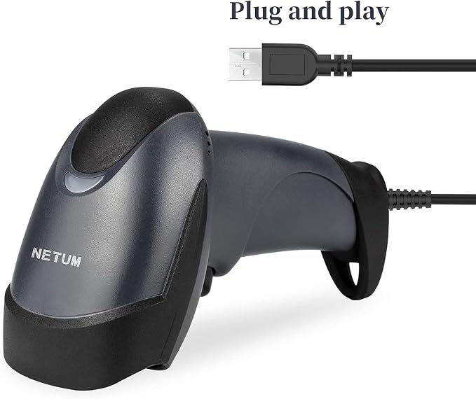 NETUM USB Barcode Scanner with Stand Wired Handheld Bar Code Reader 1D CCD - Image 5