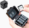 DB-110 LI-92B LI-90B NP-50 Battery and SD Micro SD Card Case, Water-Resistant & by JJC
