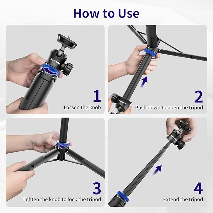 Kaitezenz Selfie Stick Tripod for Gopro Camera, Portable Lightweight Camera - Image 3