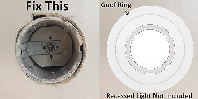 6 Pack Matte White Goof Trim Ring - Image 2