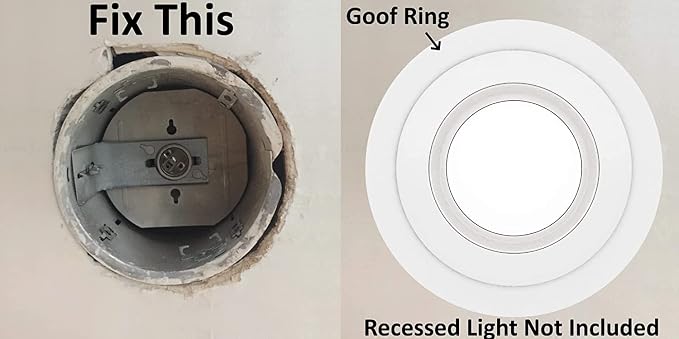 8 Pack Matte White Goof Trim Ring - Image 2