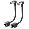 2Pack Cat6 Extension Cable 90 Degree, CAT6 Ethernet Extender Cable 4inch by JUXINICE