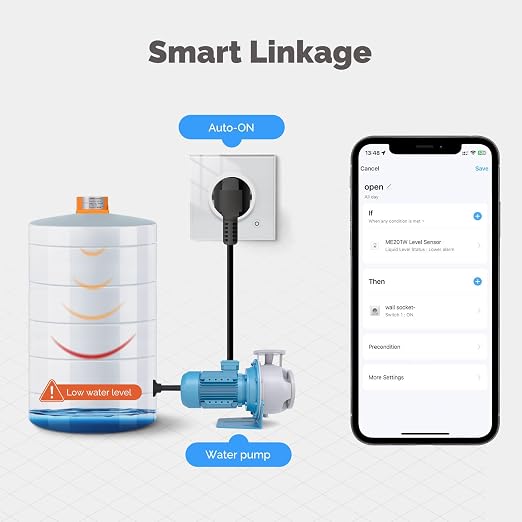 Smart WiFi Water Level Sensor, Precision Ultrasonic Liquid Tank Monitor - Image 5