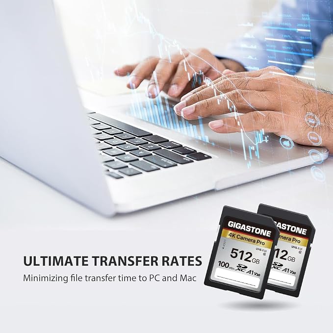 【5-Years Data Recovery】 GIGASTONE SD Card 512GB Memory Card 4K Pro Series Speed - Image 6
