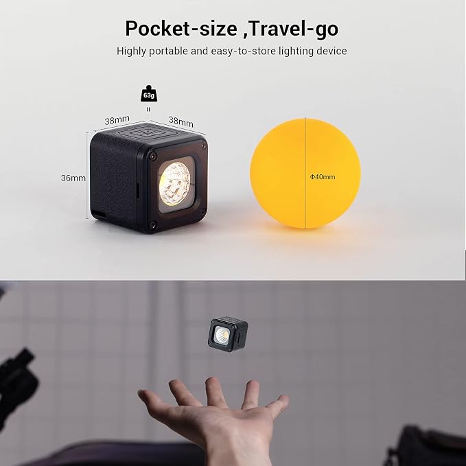 SmallRig RM01 Mini LED Video Light, Waterproof Portable Lighting Kit - Image 6