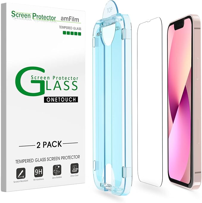 amFilm OneTouch Glass Screen Protector Compatible by amFilm