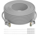 Adoreen Cat 6 Ethernet Cable 75 Ft-Gray, Outdoor & Indoor Snagless Long Round by Adoreen
