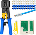 RJ45 Crimp Tool Kit Pass Thru Cat5 Cat5e Cat6 RJ45 Crimping Tool by YWNEGWE