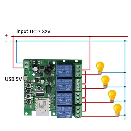 4 Channel 12V ZigBee Relay Switch - Image 4