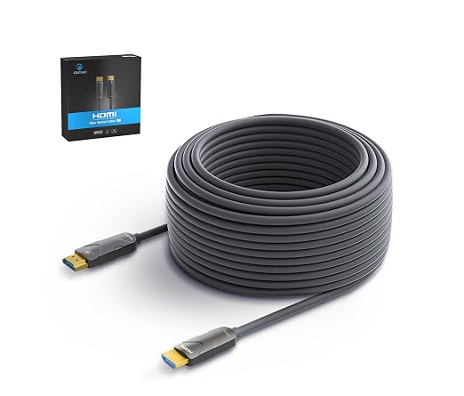 4K HDMI Cable 75 ft，Fiber Optic HDMI Cord, Ultra High Speed Uni-Directional by KIMTABO