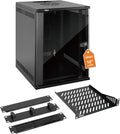 Tecmojo 9U 10 inch Rack, Wall Mount Network Cabinet Set, 12.3W x 13D x 17.1H- by Tecmojo