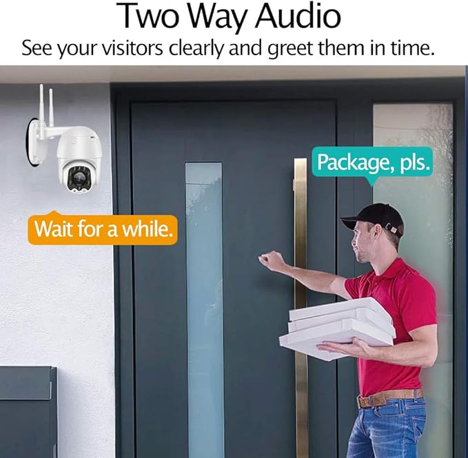 Outdoor PTZ WiFi IP Security Camera 1080P Home Surveillance Camera Pan/Tilt - Image 7