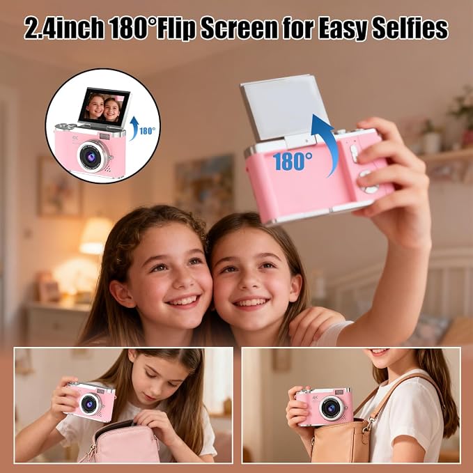 4K Digital Camera, Autofocus 48MP 1080P HD Video Selfie Camera - Image 3