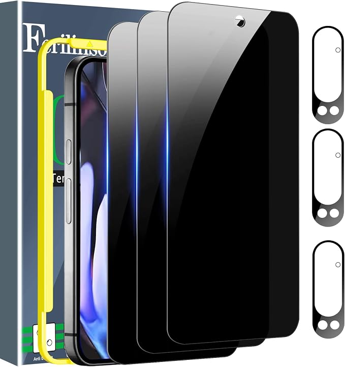 Ferilinso Full Coverage 3 Pack Privacy Screen Protector by Ferilinso