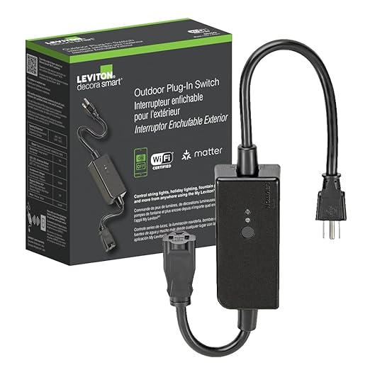 Leviton Decora Smart Wi-Fi Outdoor Plug, Works by Leviton