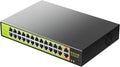 24 Port PoE+ Switch 2 Gigabit Uplink 400W Rack Mount Unmanaged IEEE 802.3af/at by SICSOLINK
