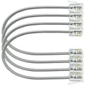 NECABLES 4Pack 6 Inch Short Telephone Cord Phone Cable Wall Phone Cord by NECABLES