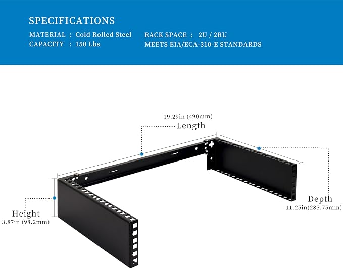 RackPath 2U Wall Mount Network Rack - Image 3