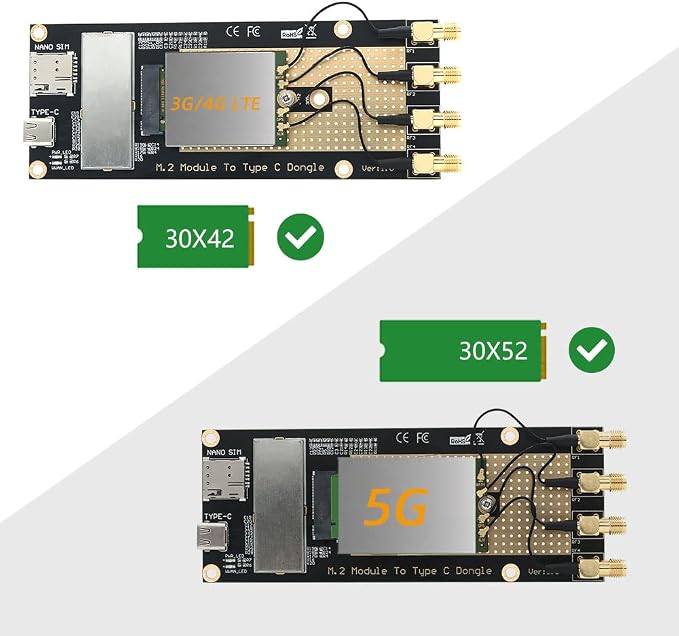 M.2 3G/4G/5G Module to Type C/USB 3.0 Adapter - Image 5